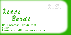 kitti berdi business card